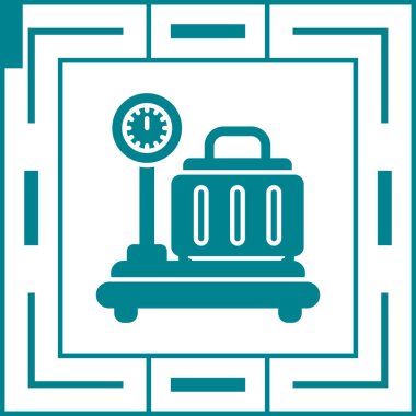 bavul ikonu vektör illüstrasyonu