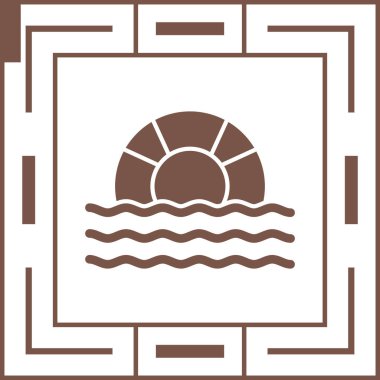 Bir yüzme havuzu simgesinin vektör çizimi