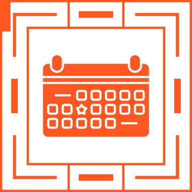 Takvim simgesi vektör illüstrasyonu