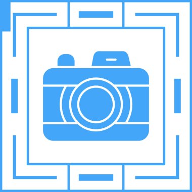 Kamera. Web simgesi basit illüstrasyon