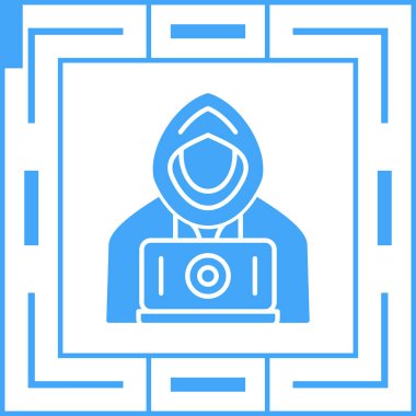 Hacker. Web simgesi basit illüstrasyon