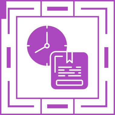 Vektör illüstrasyonu, saat simgesi