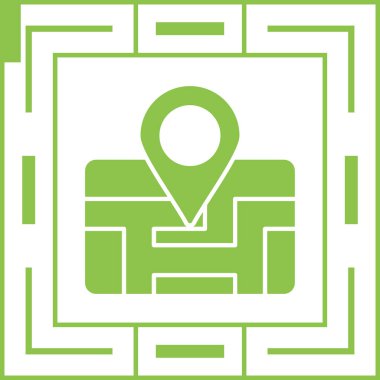 konum pin simgesi, vektör illüstrasyonu