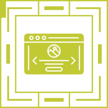 Tarayıcı penceresinin web simgesi, vektör illüstrasyonu