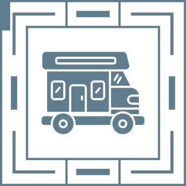 Van düz vektör simgesi