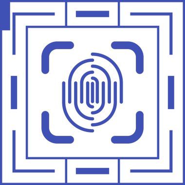 Parmak izi. Web simgesi basit illüstrasyon