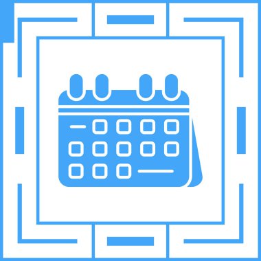 Takvim simgesi vektör illüstrasyonu