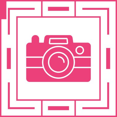 Kamera simgesi, vektör illüstrasyonu