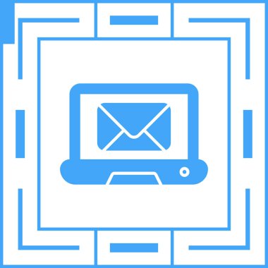 Mesaj var. Web simgesi basit illüstrasyon