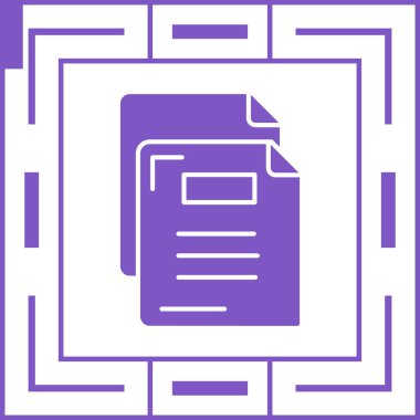 belge simgesi vektör illüstrasyonu