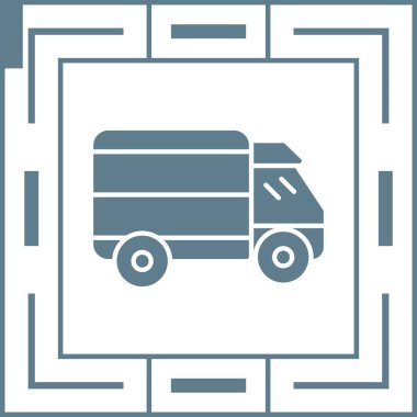 Kamyon. Web simgesi basit illüstrasyon