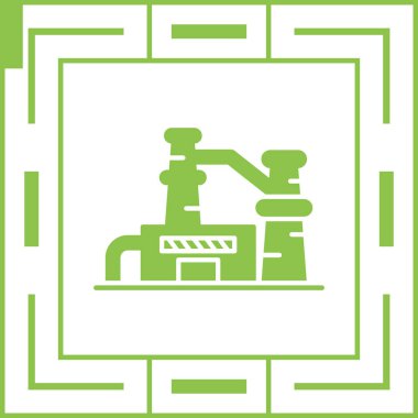 Modern b ikon fabrikasının vektör çizimi