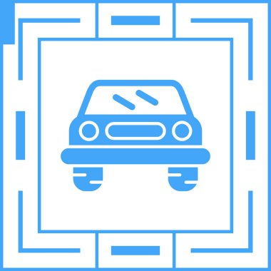 - Araba. Web simgesi basit illüstrasyon