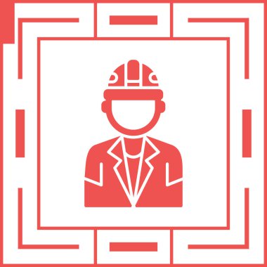 vektör inşaat kask simgesi