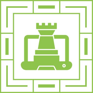 Satranç oyunu simgesi, vektör illüstrasyonu basit tasarım