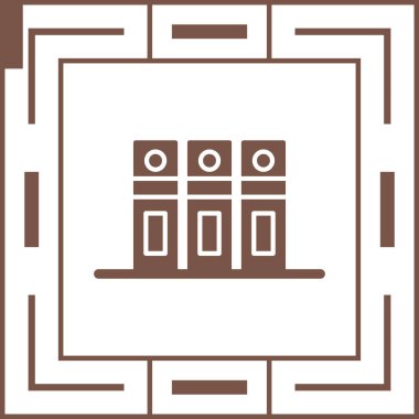 Modern b 'nin vektör illüstrasyonunda yiyecek ikonu yok