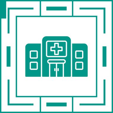 Hastane Simgesi Vektör İllüstrasyonu 