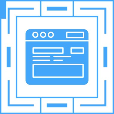 İnternet web simgesi, basit vektör illüstrasyonu