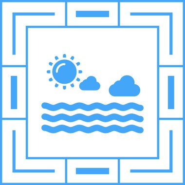 Bir yüzme havuzu simgesinin vektör çizimi