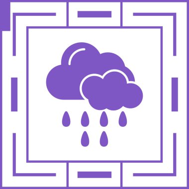 Bulut simgesi vektör illüstrasyonu