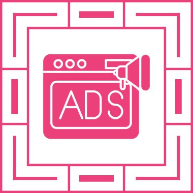 reklam simgesi modada izole edilmiş arkaplan