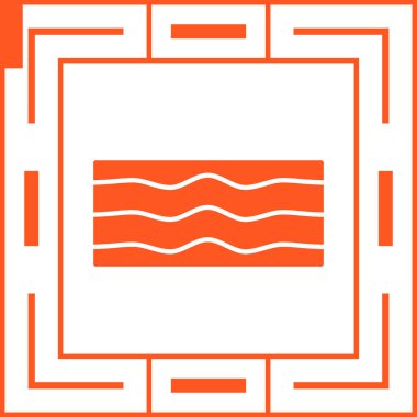 deniz dalgası çizgi simgesi, vektör, çizim, renkli resim çizimi.