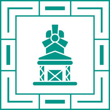 Eşsiz fener kabartma vektör simgesi