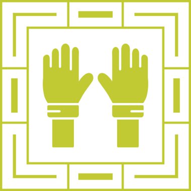 Eldiven. Web simgesi basit illüstrasyon