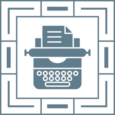 Yazıcı simgesi, basit vektör çizim