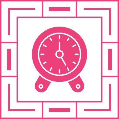 Bir saat simgesinin vektör illüstrasyonu