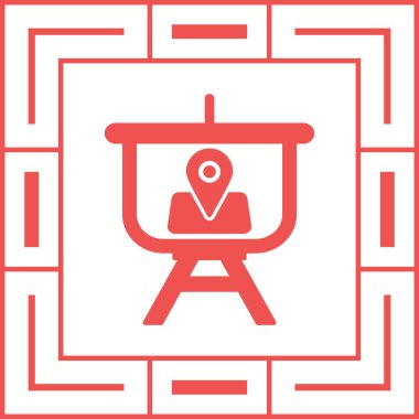 Geçiş konumu simgesine sahip harita işaretleyici