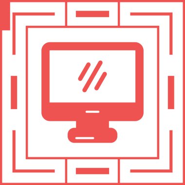 Bilgisayar monitörü. Basit resimleme