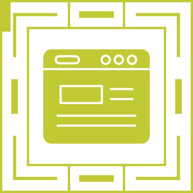 Basit dizinin web simgesi, vektör illüstrasyonu