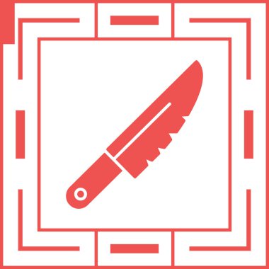 bıçak simgesi soyut arkaplanda izole edildi