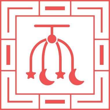 Çince fener vektör çizgisi simgesi tasarımı