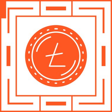 litekoin ikon vektör illüstrasyonu