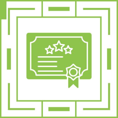 Rozet simgesi, basit vektör illüstrasyonu