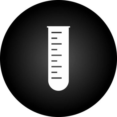 Tıbbi sembollü test tüpü, basit tasarım vektörü