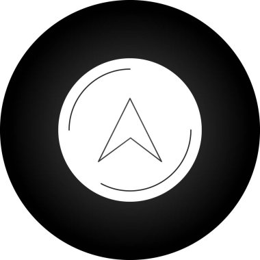 Moda olan basit izole edilmiş arkaplanda pusula simgesi