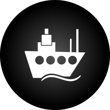 Gemi simgesi vektör illüstrasyonu