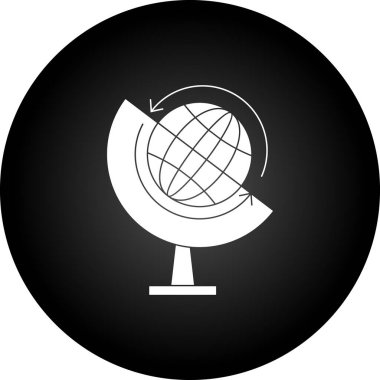 Dünya ikonu. düz biçim