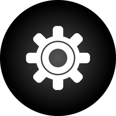 dişli simgesi soyut arkaplanda izole edildi