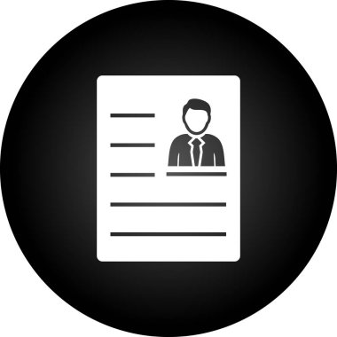 Pano ikonu olan bir iş adamı. Çember içinde basit bir iş adamı tarzı