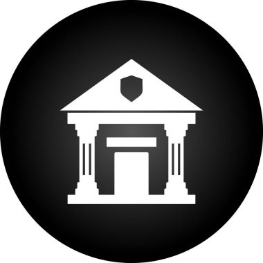 Banka. Web simgesi basit illüstrasyon