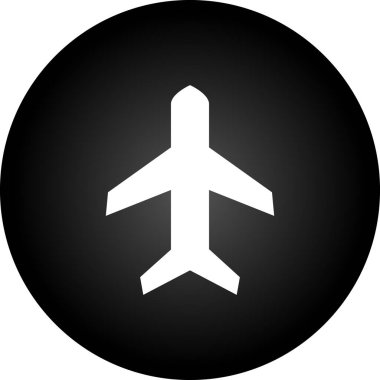 Uçak vektör simgesi. düz biçim illüstrasyon sembolü