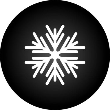 Kar Tanesi simgesi, siyah vektör çizimi