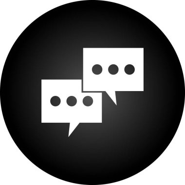 kabarcık sohbet simgesi, vektör illüstrasyonu