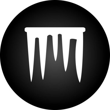 beyaz arkaplan ile siyah daire düğmesi