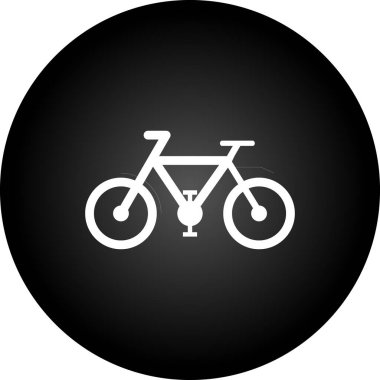 beyaz üzerinde bisiklet düz vektör simgesi