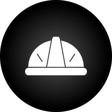 Beyaz arka plan üzerinde izole kask simgesi